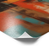 Collage Abstracto de Líneas y Colores フォトプリント (角)