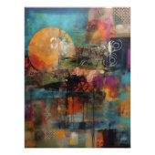 Collage Abstracto de Sol y Texturas フォトプリント (正面)