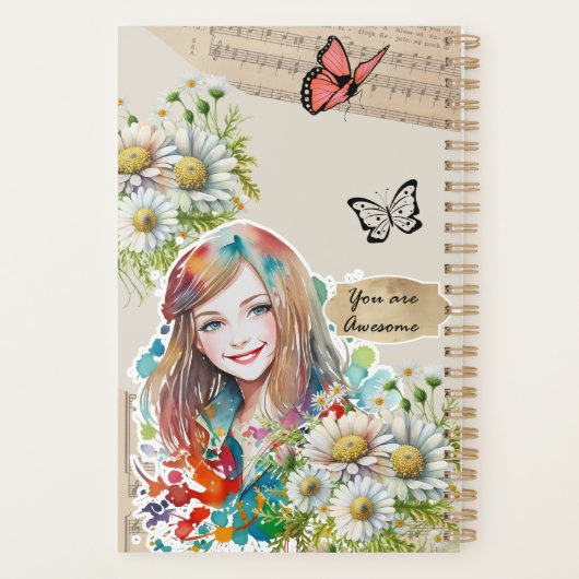 Collage Art April, Daisy プランナー手帳 (裏面)