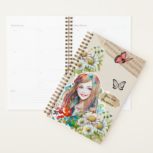 Collage Art April, Daisy プランナー手帳 (ディスプレー)