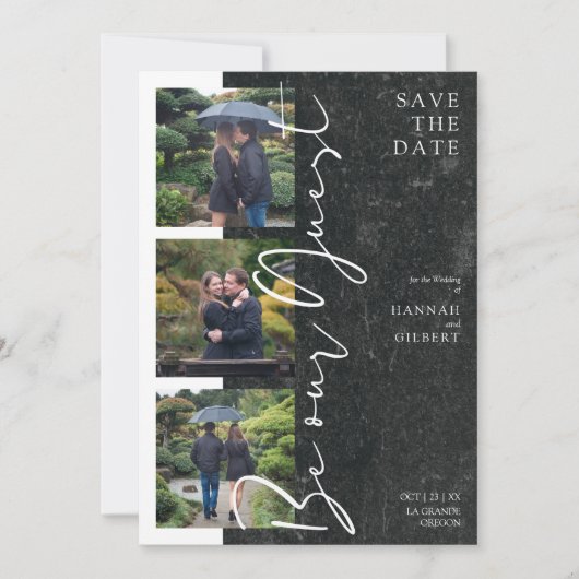 Collage Black & White Be Our Guest 3 Photo Couple (正面)