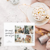 Collage Christmas Four Photos | Wonderful Holiday ポストカード