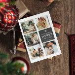 Collage Christmas Photo | Merry Christmas | Black<br><div class="desc">Collage Christmas Photo | Merry Christmas | Black</div>
