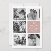 Collage Christmas Photo | Merry Christmas | Pink (正面)