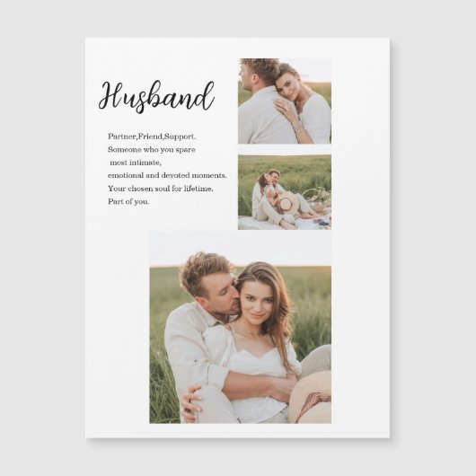 Collage Couple Photo & Romantic Husband Love Gift (正面)