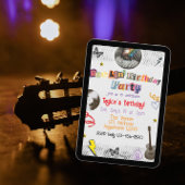 Collage Cut Out Rockstar Birthday 招待状