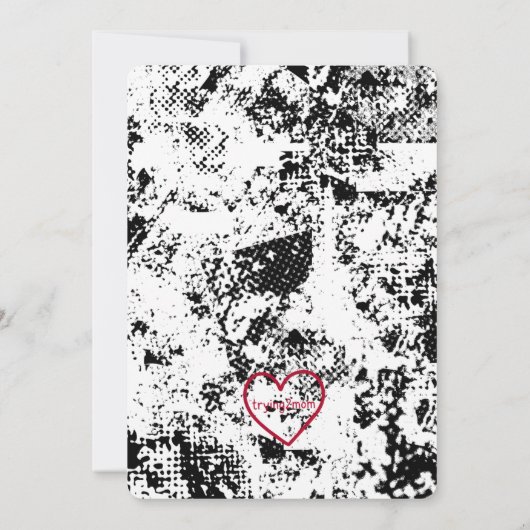 Collage Cut Out Rockstar Birthday 招待状 (裏面)