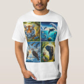 Collage de animales tシャツ (正面)