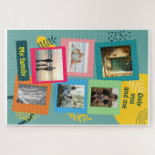 Collage de fotos familiar Personalizado ジグソーパズル (横)