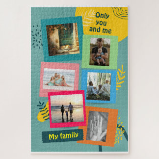 Collage de fotos familiar Personalizado ジグソーパズル