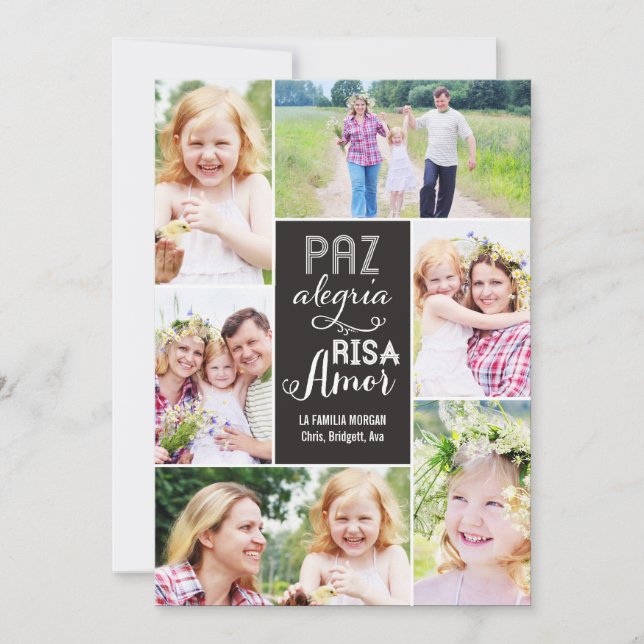 Collage desea día de tarjeta con foto (正面)