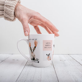 Collage Dog Photos | Dog Is My Valentines | Pink  カフェラテマグ