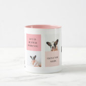 Collage Dog Photos | Dog Is My Valentines | Pink  マグカップ (中央)