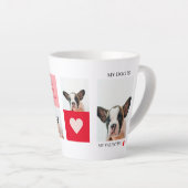 Collage Dog Photos | My Dog Is My Valentine カフェラテマグ (右アングル)