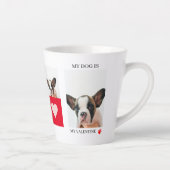 Collage Dog Photos | My Dog Is My Valentine カフェラテマグ (右)