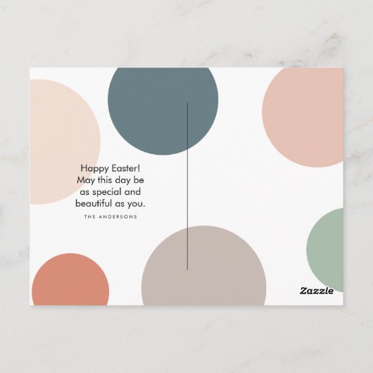 Collage Four Photos | Colorful Easter ポストカード (裏面)