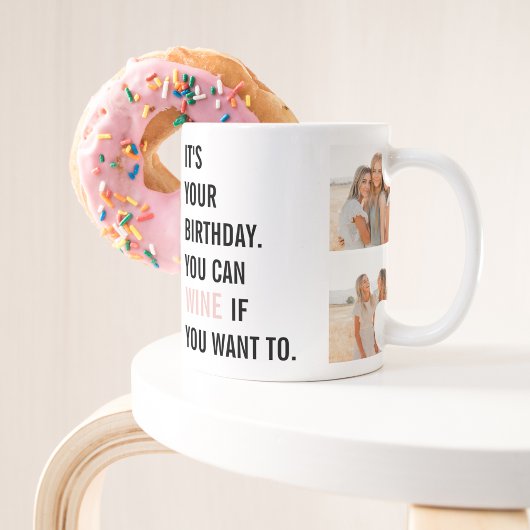 Collage Friend Photo|ハッピーバースデー |ギフ最高のト ツートーンマグカップ