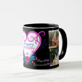 Collage Friend Photos_ハッピーバースデー4 Photo Gift マグカップ (正面右)