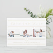 Collage Minimalist 3 Photos Couple Wedding Initial (スタンド正面)