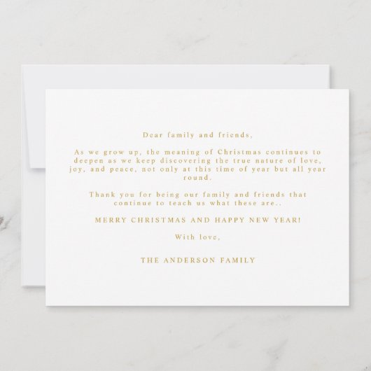 Collage Minimalist Merry Christmas Photo Families (裏面)