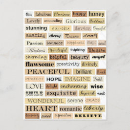 Collage mots positifs ポストカード