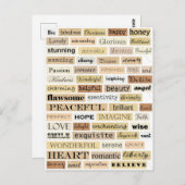 Collage mots positifs ポストカード (正面/裏面)