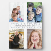Collage of 4 photos grandchildren for grandfather フォトプラーク (正面)