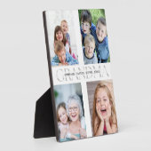 Collage of 4 photos grandchildren for Grandma フォトプラーク (側面)