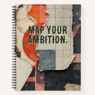 Collage of Ambition | Mixed Media Goal Setting Art ノートブック