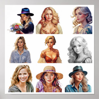 Collage of beauty ポスター
