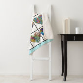 Collage of Painted Hearts (light blue), with Quote シェルパブランケット (インサイチュ)