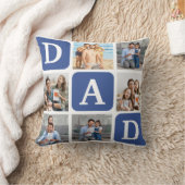Collage of photos of children, Gift for Dad クッション (ブランケット)