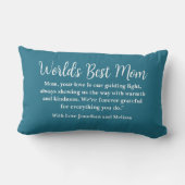 Collage of Photos of children, Gift for Mom ランバークッション (裏面)