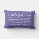 Collage of Photos of children, Gift for Mom ランバークッション (裏面)