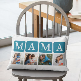 Collage of Photos of children, Gift for Mom ランバークッション