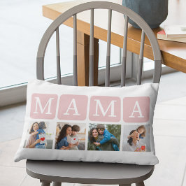 Collage of Photos of children, Gift for Mom ランバークッション