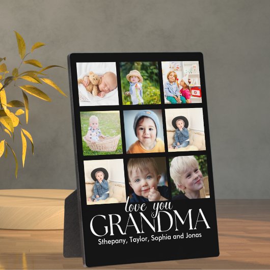 Collage of photos of grandchildren for Grandma フォトプラーク