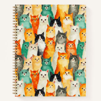 Collage of Water Color Cats Journal ノートブック