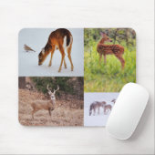 Collage of Wild Deer in Texas Seasonal Mouse Pad マウスパッド (マウス)