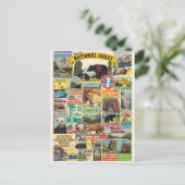 Collage parcs nationaux américains vintage ポストカード (スタンド正面)