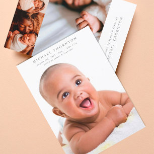 collage photo online編集可能ベビー誕生 案内状