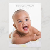 collage photo online編集可能ベビー誕生 案内状 (正面)