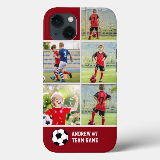 Collage photos Children's Soccer Team Case-Mate iPhoneケース (裏面)