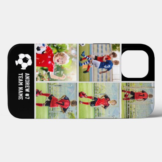 Collage photos Children's Soccer Team  Case-Mate iPhoneケース (裏面 (横))