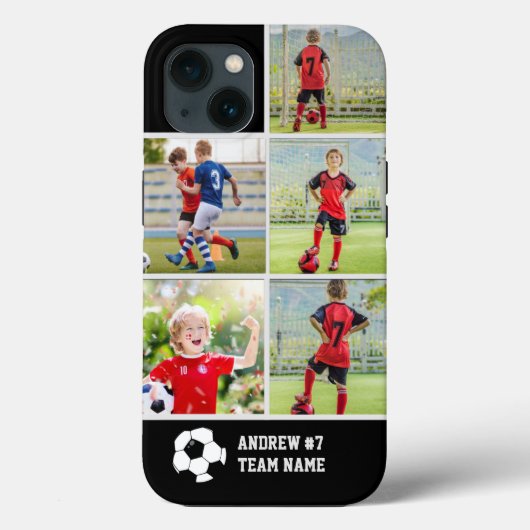 Collage photos Children's Soccer Team  Case-Mate iPhoneケース (裏面)