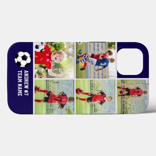 Collage photos Children's Soccer Team  Case-Mate iPhoneケース (裏面 (横))