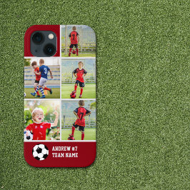 Collage photos Children's Soccer Team  iPhone 13ケース