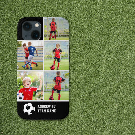 Collage photos Children's Soccer Team  iPhone 13ケース