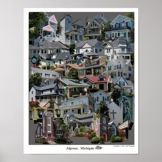 Collage Poster, Algonac Michigan ポスター (正面)