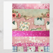 Collage style vintage scrapbook paper (正面/裏面)